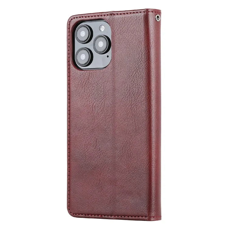 For iPhone 16 Pro Cell Phone Case Magnetic Closing PU Leather Stand Cover