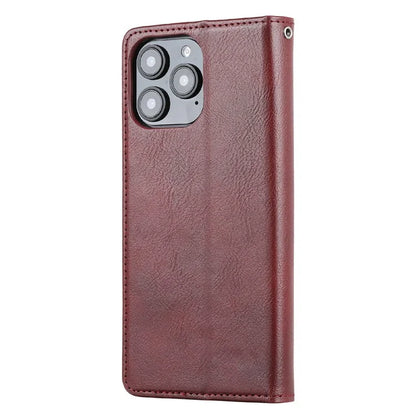 For iPhone 16 Pro Cell Phone Case Magnetic Closing PU Leather Stand Cover