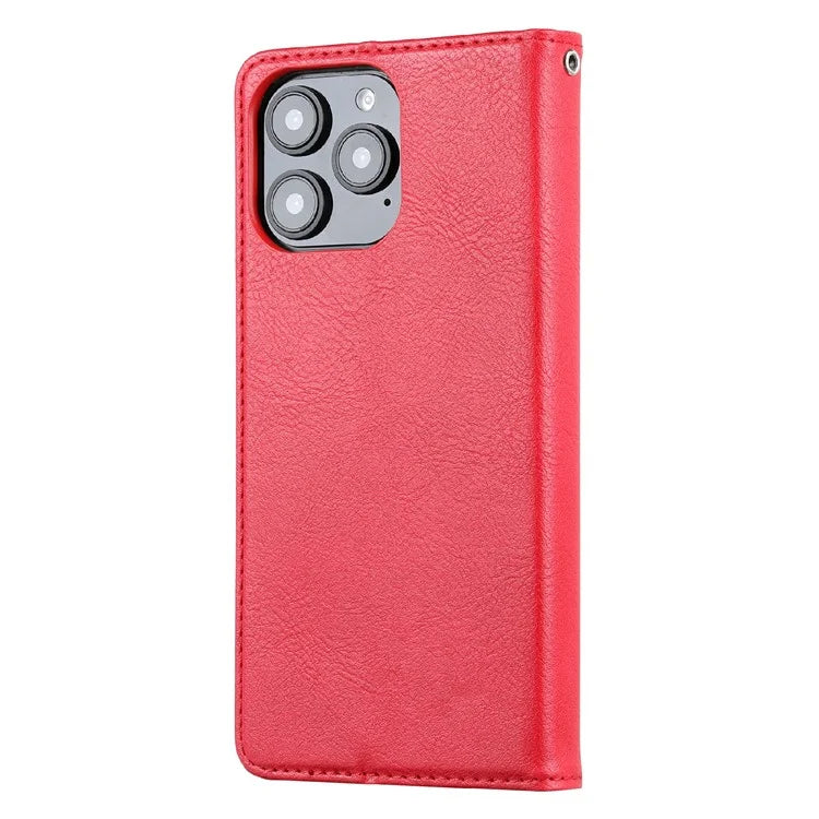 For iPhone 16 Pro Cell Phone Case Magnetic Closing PU Leather Stand Cover
