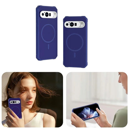 For Google Pixel 9 Pro XL Case Compatible with MagSafe Protective TPU+PC Hybrid Phone Cover