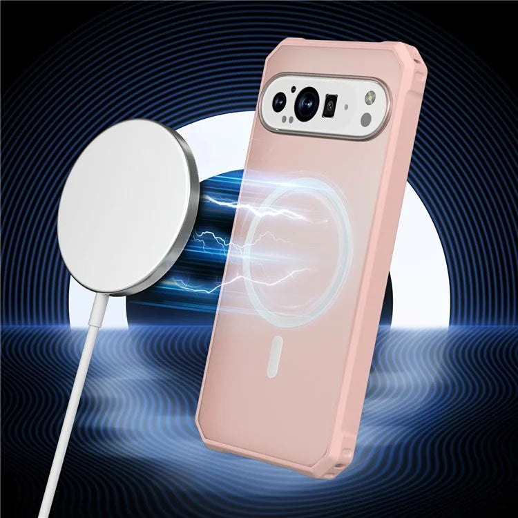 For Google Pixel 9 Pro XL Case Compatible with MagSafe Protective TPU+PC Hybrid Phone Cover