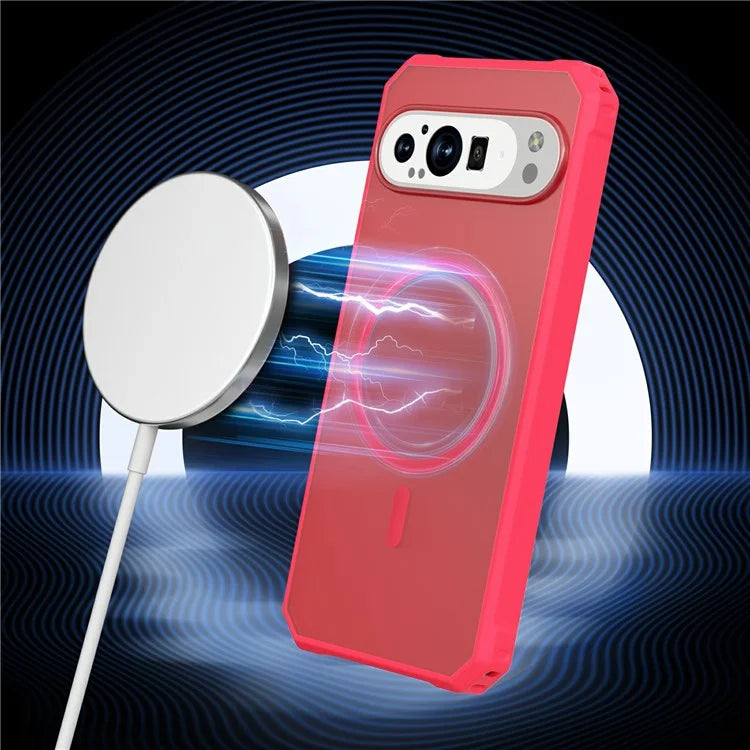 For Google Pixel 9 Pro XL Case Compatible with MagSafe Protective TPU+PC Hybrid Phone Cover