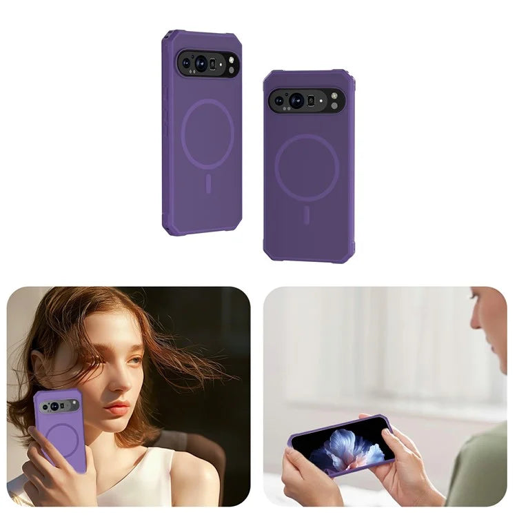 For Google Pixel 9 / 9 Pro Case Compatible with MagSafe Protective TPU+PC Hybrid Phone Cover