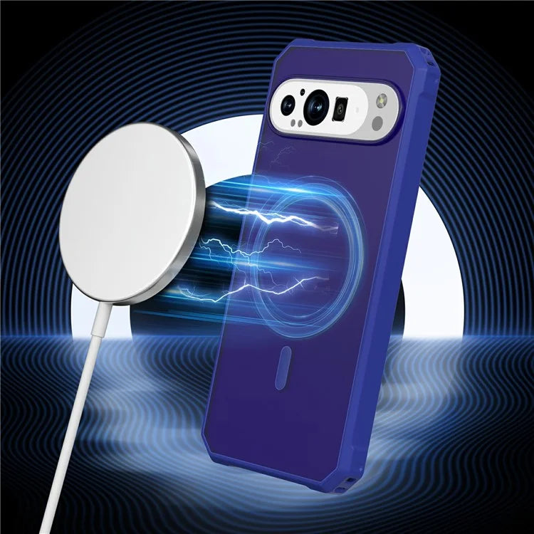 For Google Pixel 9 / 9 Pro Case Compatible with MagSafe Protective TPU+PC Hybrid Phone Cover