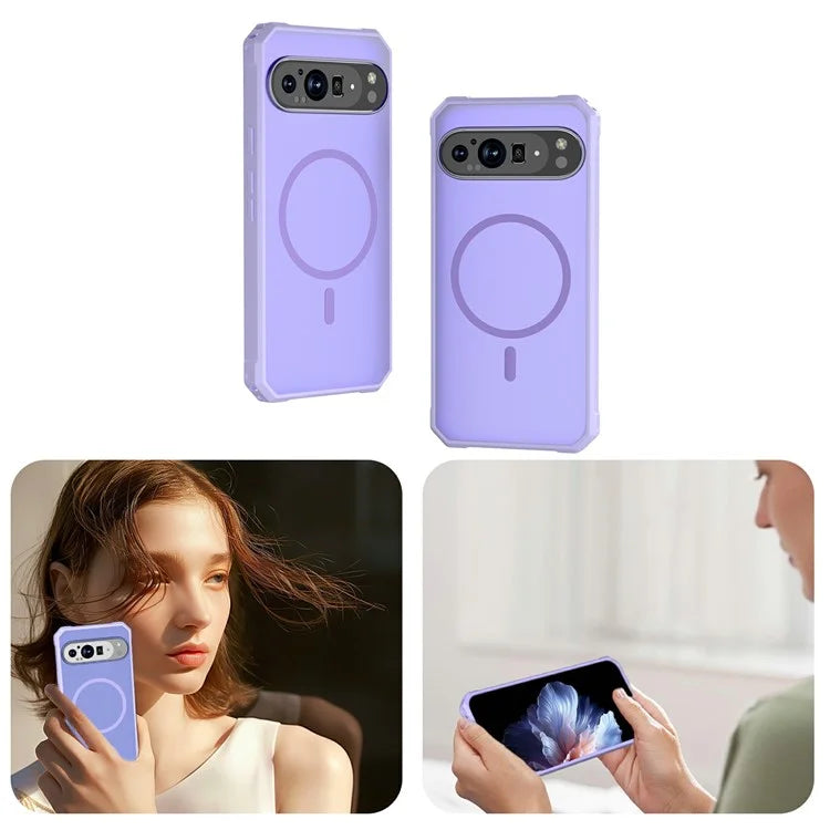 For Google Pixel 9 / 9 Pro Case Compatible with MagSafe Protective TPU+PC Hybrid Phone Cover