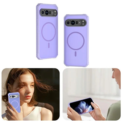For Google Pixel 9 / 9 Pro Case Compatible with MagSafe Protective TPU+PC Hybrid Phone Cover