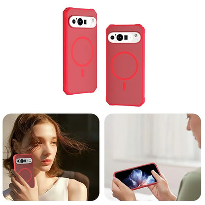 For Google Pixel 9 / 9 Pro Case Compatible with MagSafe Protective TPU+PC Hybrid Phone Cover