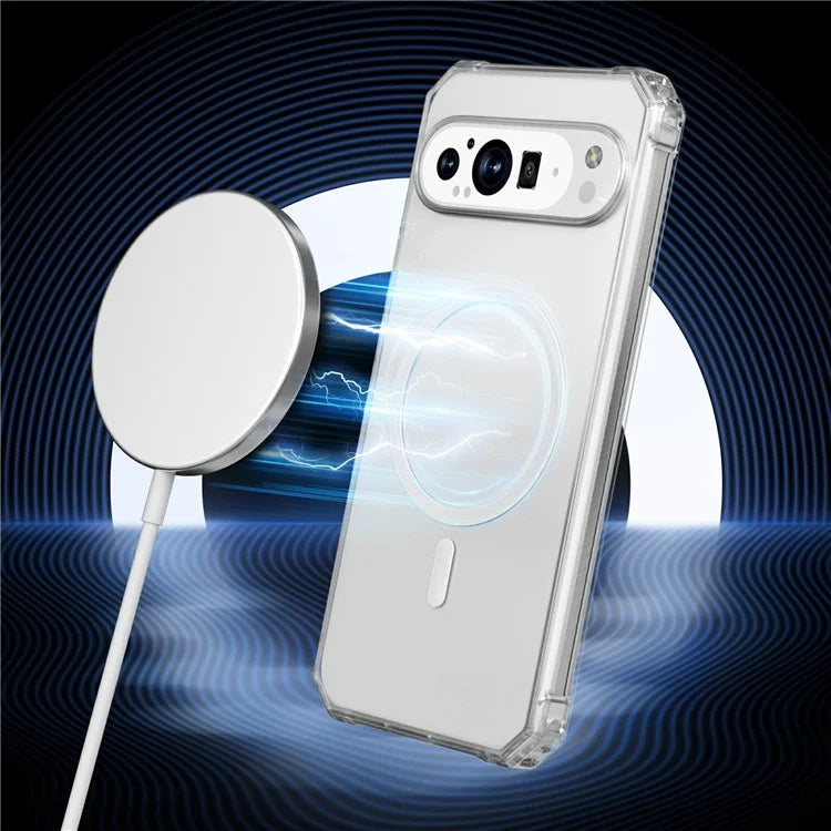 For Google Pixel 9 / 9 Pro Case Compatible with MagSafe Protective TPU+PC Hybrid Phone Cover