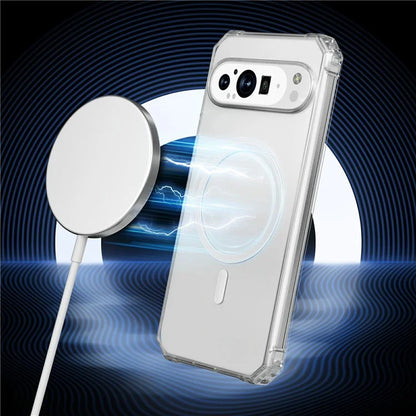 For Google Pixel 9 / 9 Pro Case Compatible with MagSafe Protective TPU+PC Hybrid Phone Cover