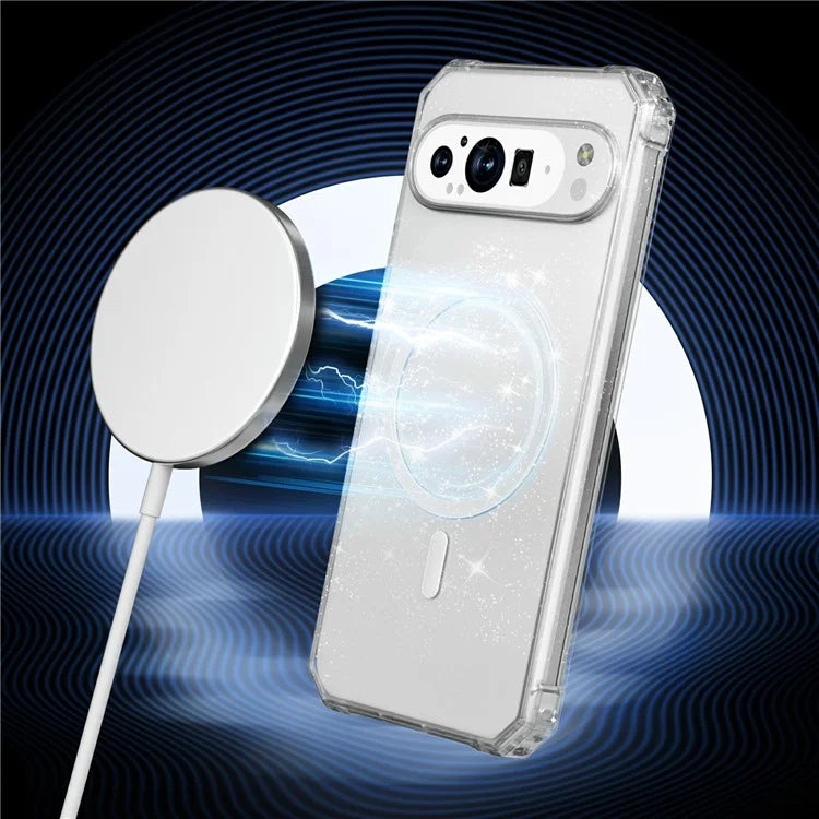 For Google Pixel 9 / 9 Pro Case Compatible with MagSafe Protective TPU+PC Hybrid Phone Cover