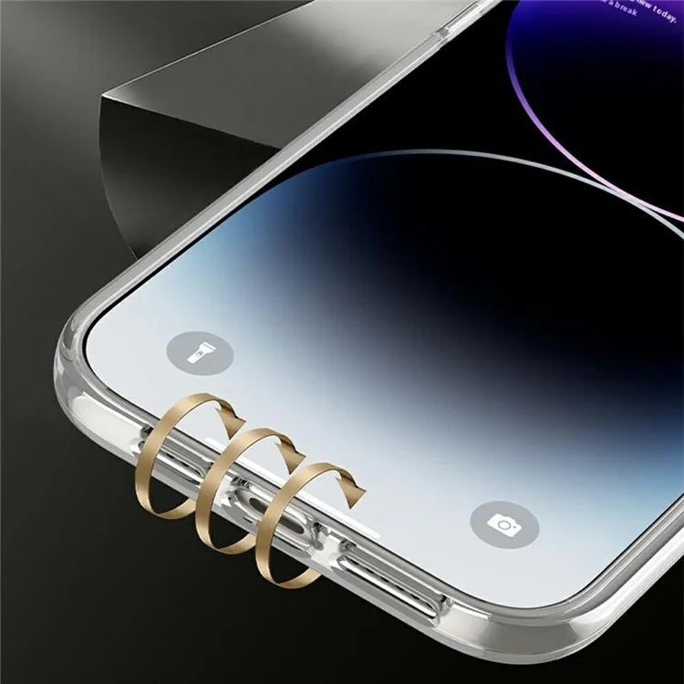 GKK For iPhone 16 Pro Max Crystal Clear Case Anti-Drop TPU+PC Phone Cover with Silicone Hand Strap