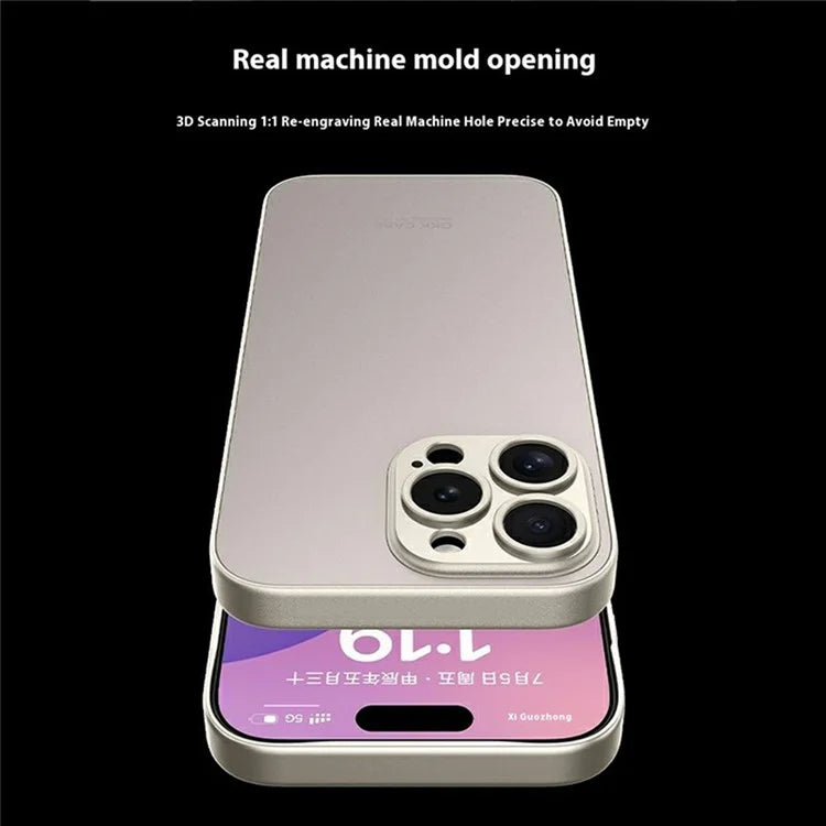 GKK For iPhone 16 Pro Max Case Metallic Paint AG Matte Skin-Touch TPU+PC Phone Cover