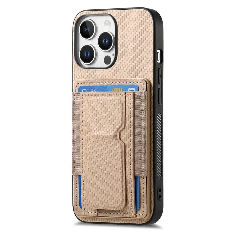 For iPhone 16 Pro Max Case Kickstand Card Holder Leather Back Cover