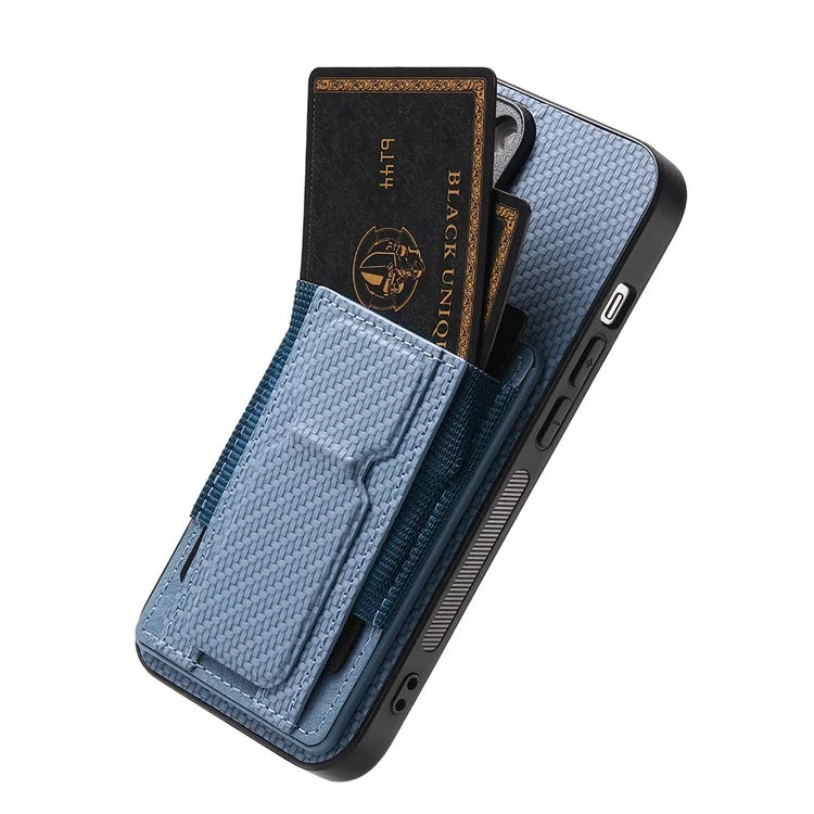 For iPhone 16 Pro Case Kickstand Card Holder Leather Back Cover