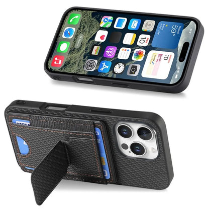 For iPhone 16 Pro Case Kickstand Card Holder Leather Back Cover