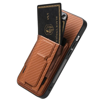 For iPhone 16 Pro Case Kickstand Card Holder Leather Back Cover