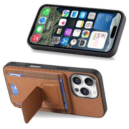 For iPhone 16 Pro Case Kickstand Card Holder Leather Back Cover