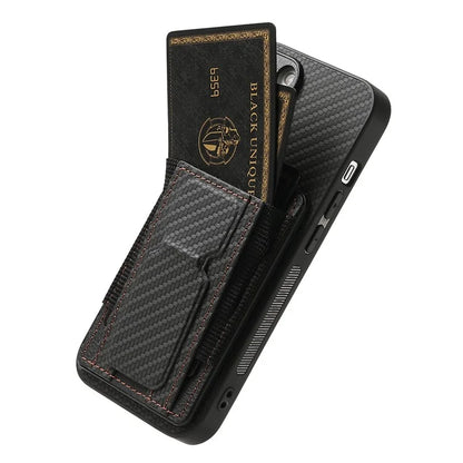 For iPhone 16 Case Kickstand Card Holder Leather Back Cover