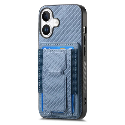 For iPhone 16 Case Kickstand Card Holder Leather Back Cover