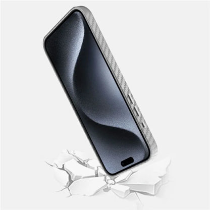 KZDOO For iPhone 16 Pro Max Case Compatible with MagSafe Carbon Fiber Texture PU+PC Phone Cover