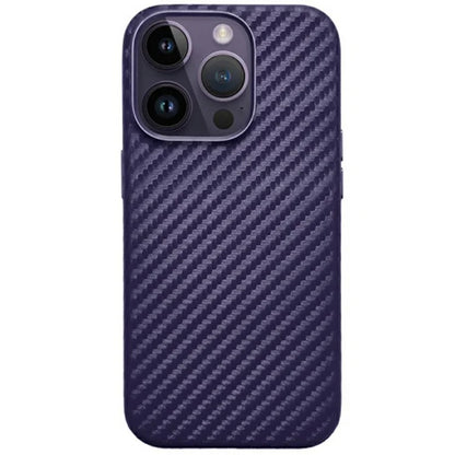 KZDOO For iPhone 16 Pro Max Case Compatible with MagSafe Carbon Fiber Texture PU+PC Phone Cover