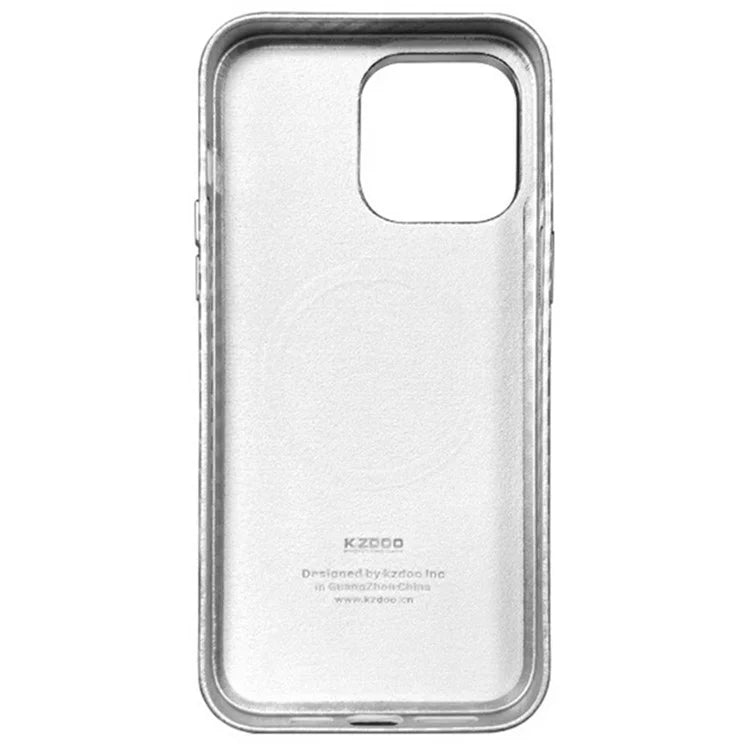 KZDOO For iPhone 16 Pro Max Case Compatible with MagSafe Carbon Fiber Texture PU+PC Phone Cover