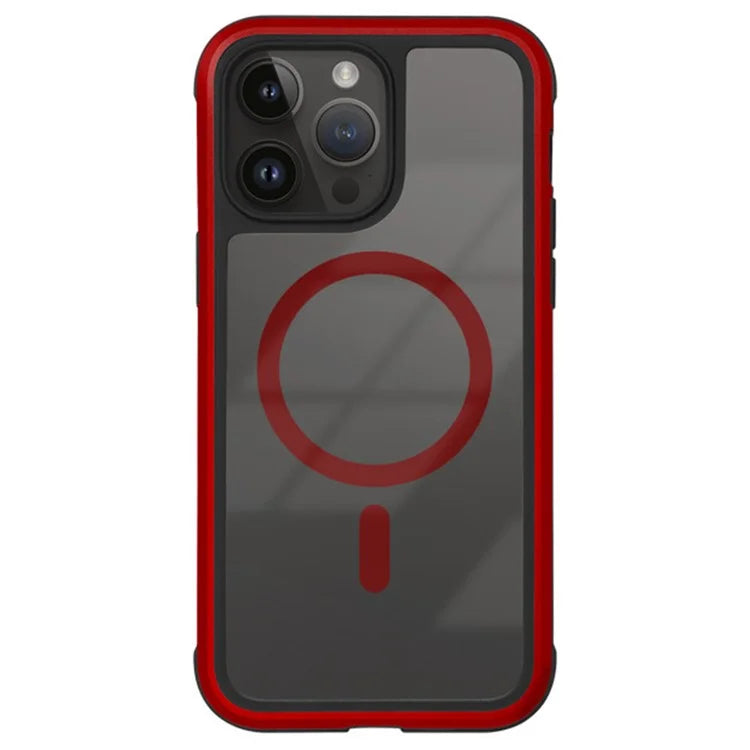 KZDOO For iPhone 16 Pro Max Case Compatible with MagSafe Metal Frame TPU+PC Phone Cover