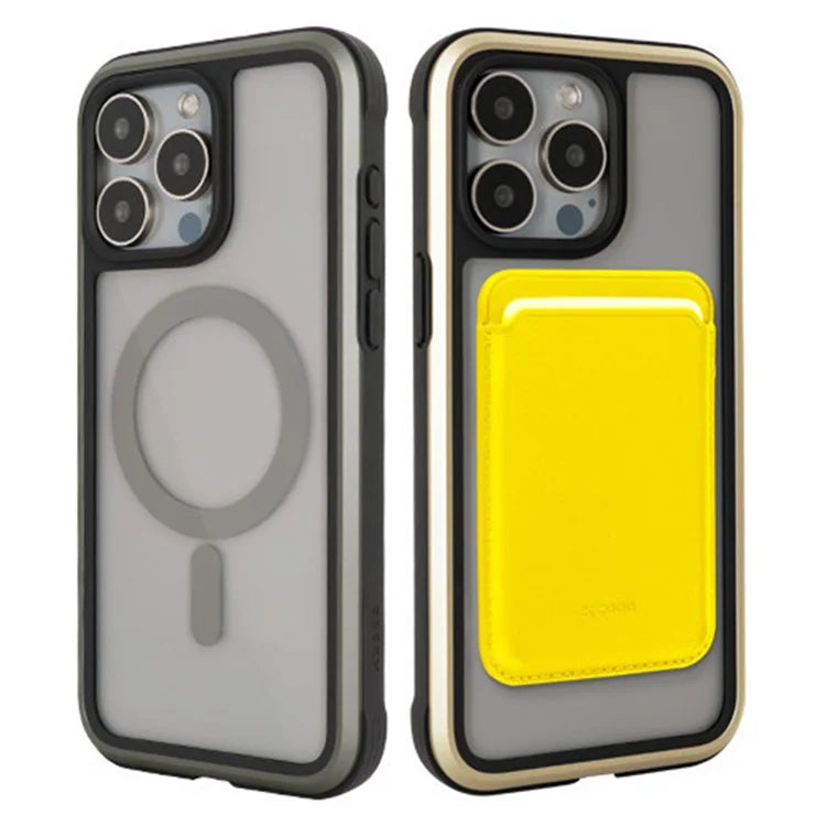 KZDOO For iPhone 16 Pro Max Case Compatible with MagSafe Metal Frame TPU+PC Phone Cover