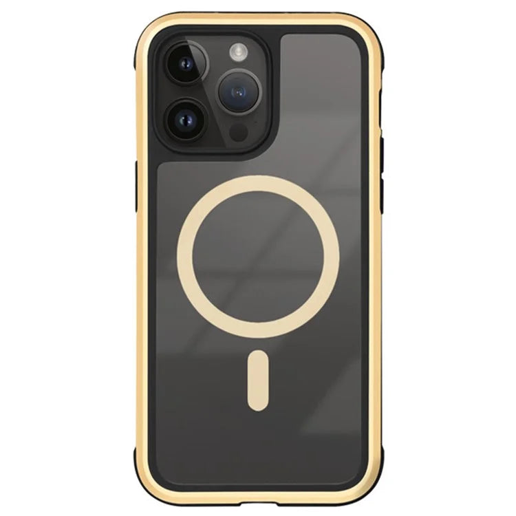 KZDOO For iPhone 16 Pro Max Case Compatible with MagSafe Metal Frame TPU+PC Phone Cover