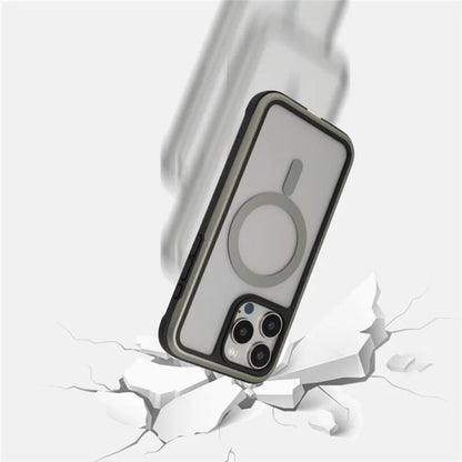 KZDOO For iPhone 16 Pro Max Case Compatible with MagSafe Metal Frame TPU+PC Phone Cover