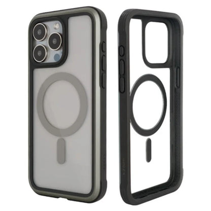 KZDOO For iPhone 16 Pro Max Case Compatible with MagSafe Metal Frame TPU+PC Phone Cover