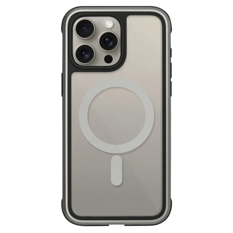 KZDOO For iPhone 16 Pro Max Case Compatible with MagSafe Metal Frame TPU+PC Phone Cover