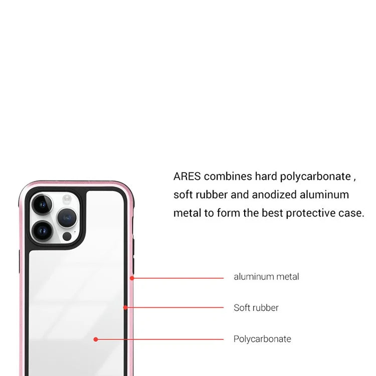 KZDOO For iPhone 16 Pro Case Shockproof TPU+PC+Metal Frame ARES Phone Cover