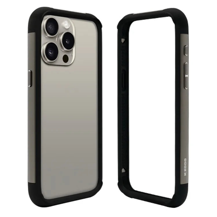 KZDOO For iPhone 16 Pro Metal Bumper Case Shock Absorbent Cell Phone Frame Case