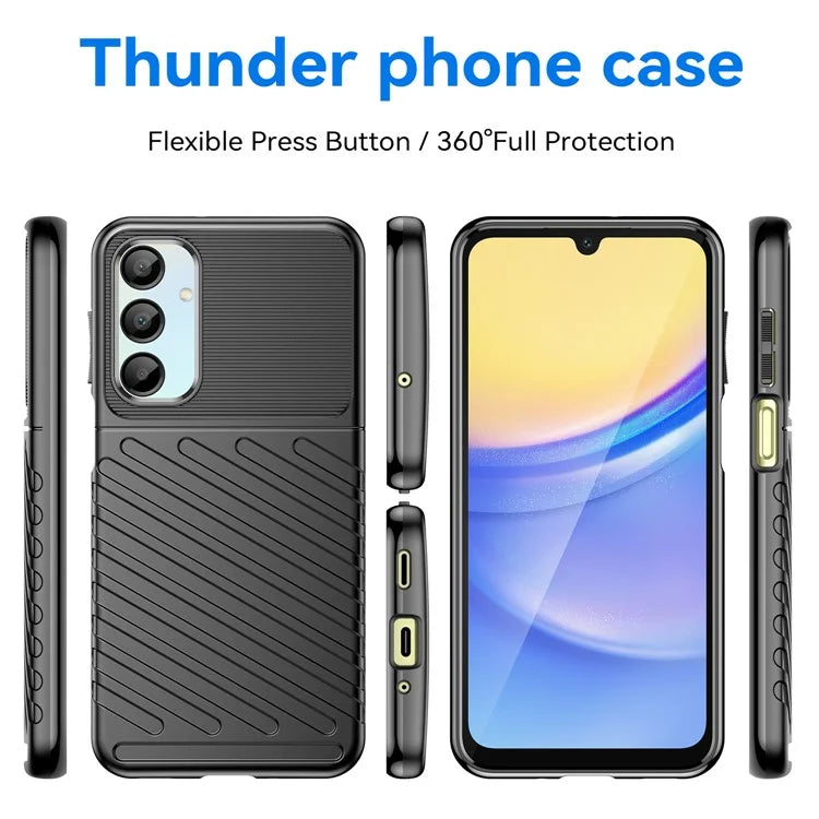 For Samsung Galaxy A16 5G Case Twill Texture TPU Shockproof Protective Phone Cover