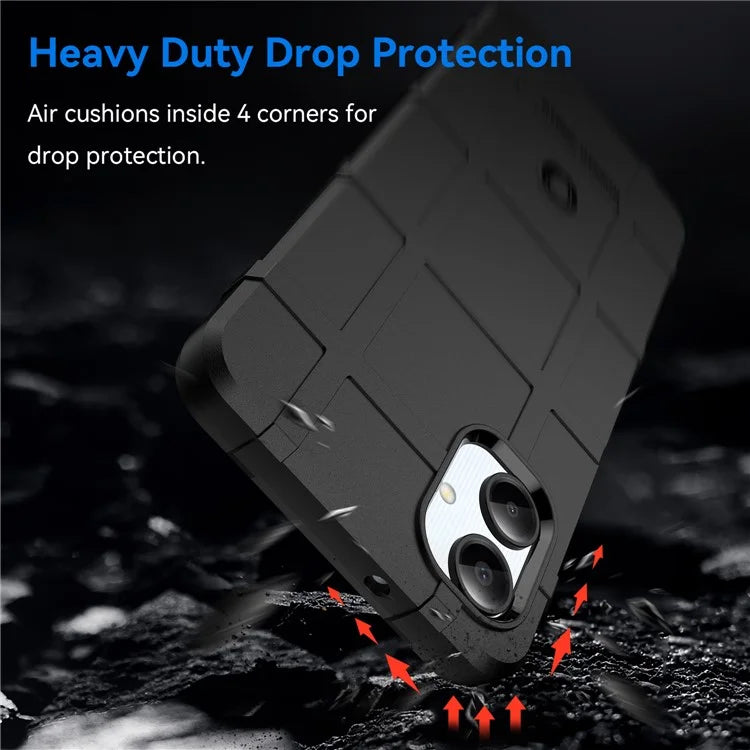 For Samsung Galaxy A06 Case Grid Design Soft TPU Scratch-Proof Phone Cover