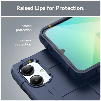 For Samsung Galaxy A06 Case Grid Design Soft TPU Scratch-Proof Phone Cover