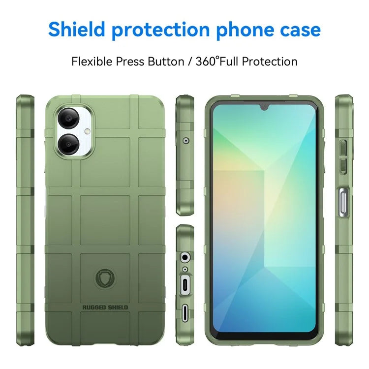 For Samsung Galaxy A06 Case Grid Design Soft TPU Scratch-Proof Phone Cover