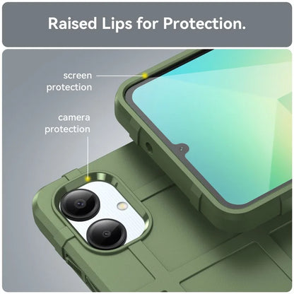 For Samsung Galaxy A06 Case Grid Design Soft TPU Scratch-Proof Phone Cover