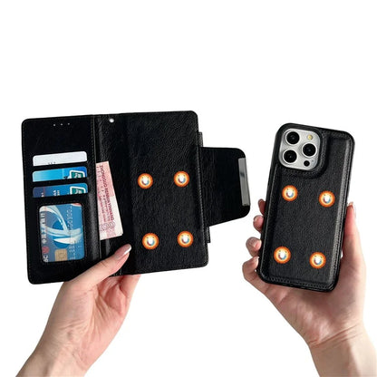 For iPhone 16 Pro Max Case Detachable 2-in-1 Magnetic Closure PU Leather Wallet Phone Case