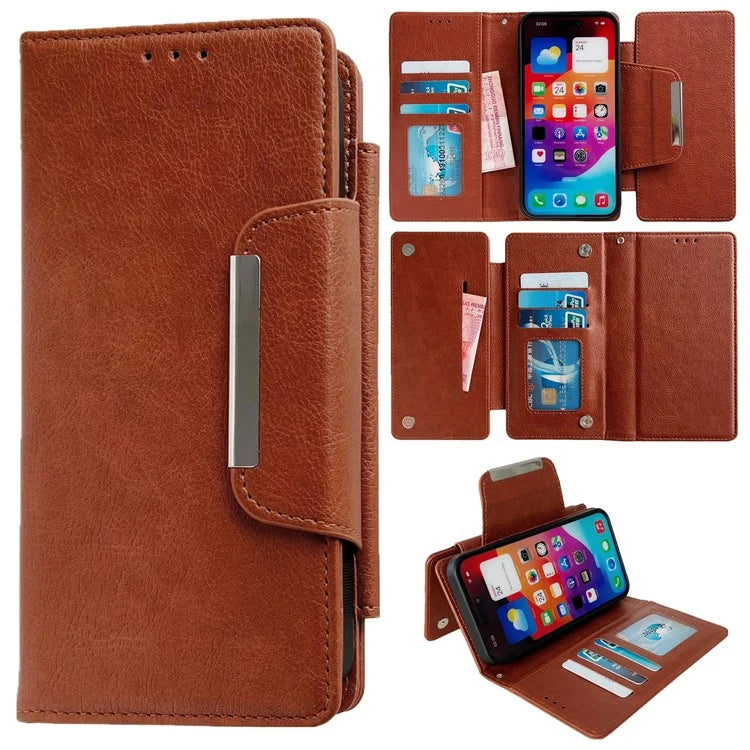 For iPhone 16 Pro Max Case Detachable 2-in-1 Magnetic Closure PU Leather Wallet Phone Case