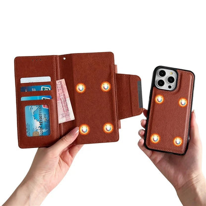 For iPhone 16 Pro Max Case Detachable 2-in-1 Magnetic Closure PU Leather Wallet Phone Case