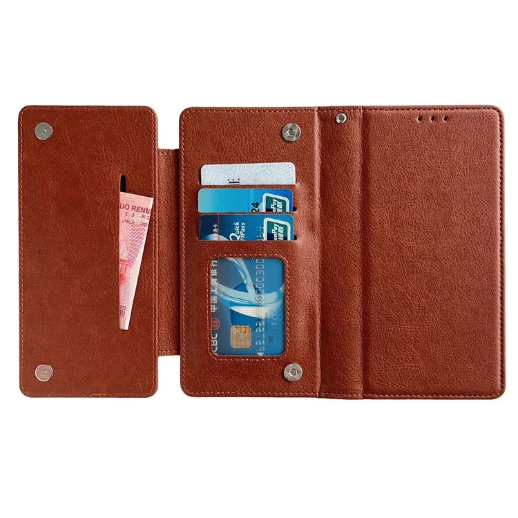 For iPhone 16 Pro Max Case Detachable 2-in-1 Magnetic Closure PU Leather Wallet Phone Case