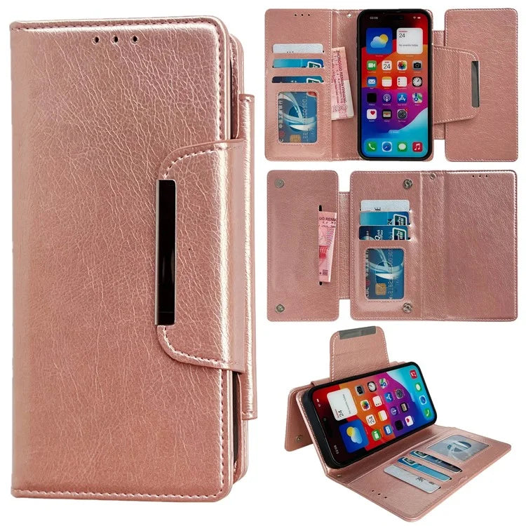 For iPhone 16 Pro Max Case Detachable 2-in-1 Magnetic Closure PU Leather Wallet Phone Case