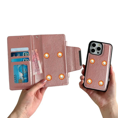 For iPhone 16 Pro Max Case Detachable 2-in-1 Magnetic Closure PU Leather Wallet Phone Case