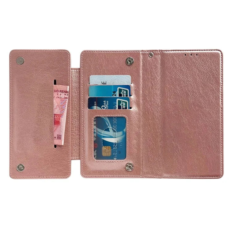 For iPhone 16 Pro Max Case Detachable 2-in-1 Magnetic Closure PU Leather Wallet Phone Case