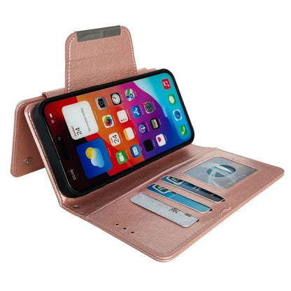 For iPhone 16 Pro Max Case Detachable 2-in-1 Magnetic Closure PU Leather Wallet Phone Case
