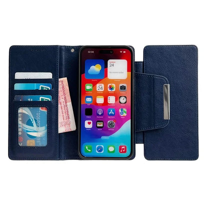 For iPhone 16 Pro Max Case Detachable 2-in-1 Magnetic Closure PU Leather Wallet Phone Case