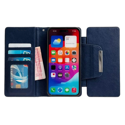 For iPhone 16 Plus Case Detachable 2-in-1 Magnetic Closure PU Leather Wallet Phone Case