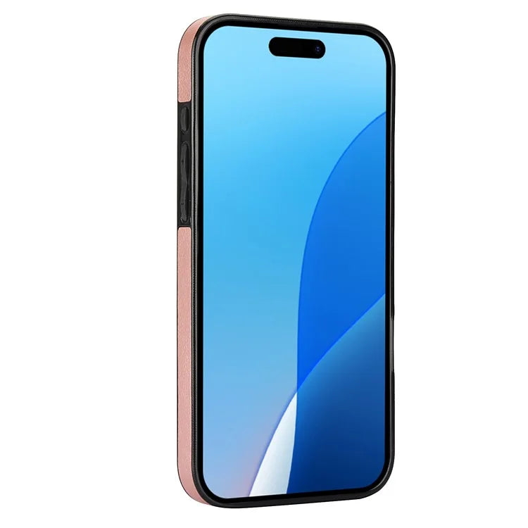 For iPhone 16 Pro Max Case Card Slot Slim-Fit PU+TPU Mobile Cover